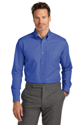 Brooks Brothers® Tall Wrinkle-Free Stretch Nailhead Shirt - Cobalt Blue - LT